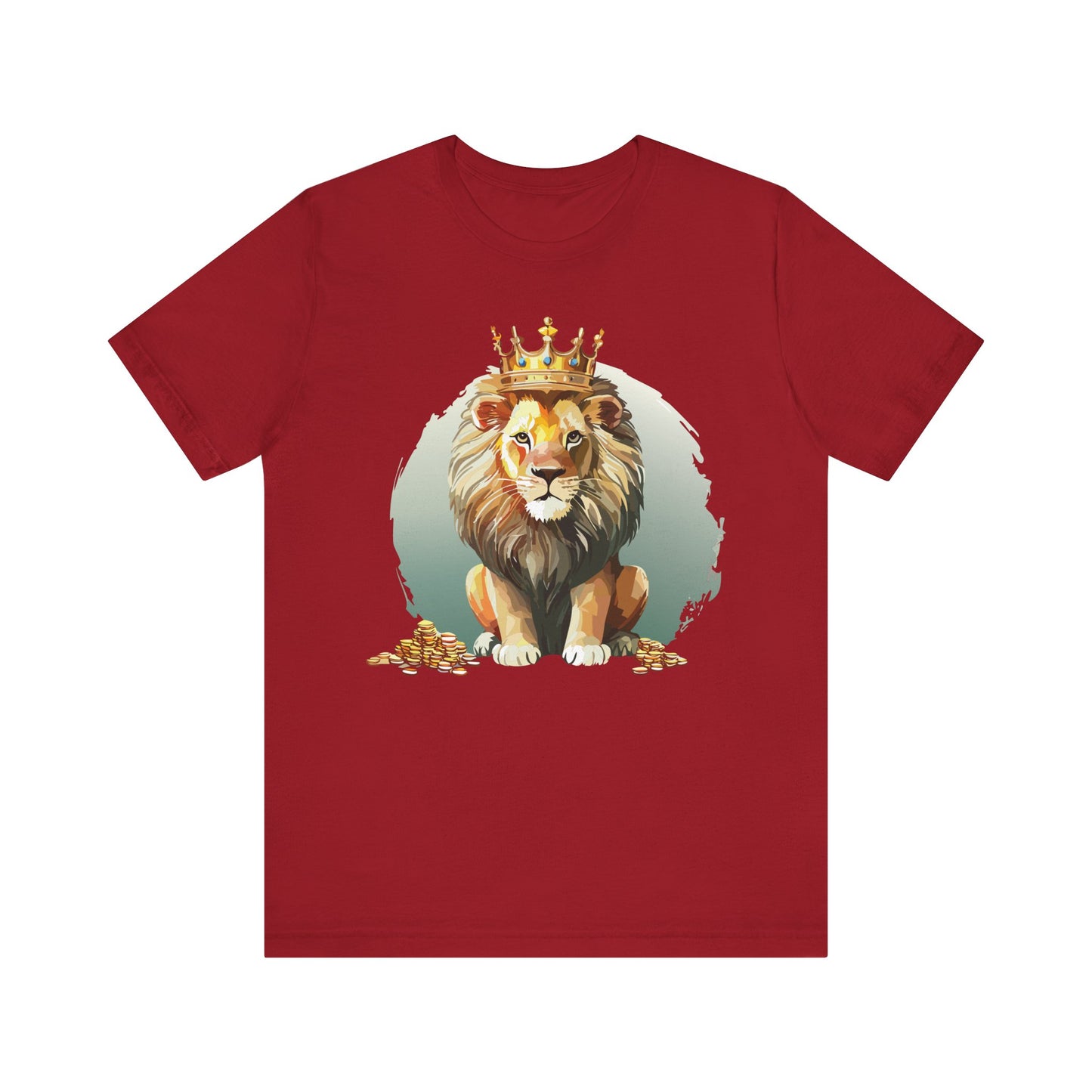 Regal Lion Short Sleeve Tee, Animal Shirt, Lion Tee, Unisex Top, Birthday Gift, Shirt with Animal design