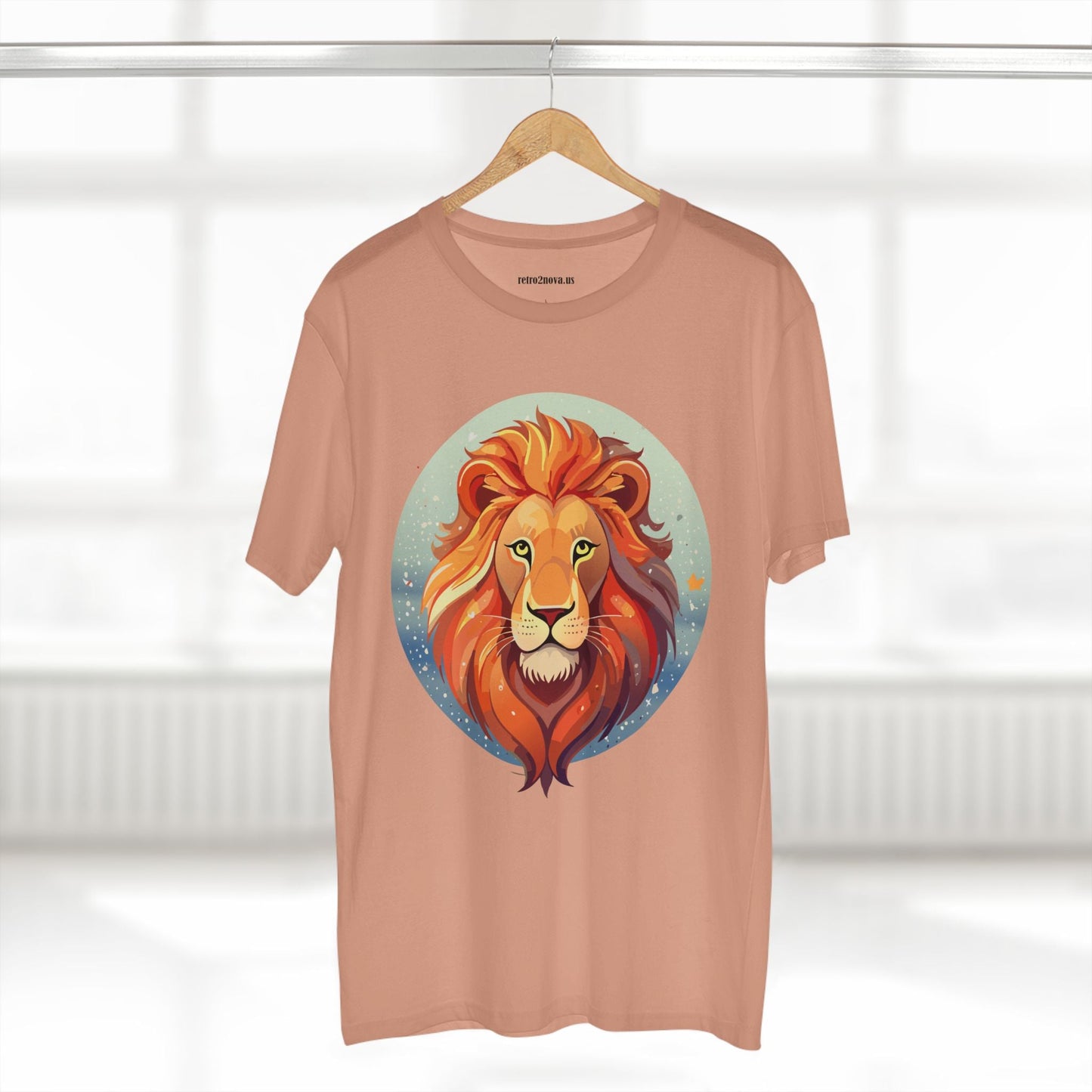 Lion Art Shirt Unisex Premium Cotton Tee With Original Art Design From Retro2Nova Art Collection Worldwide