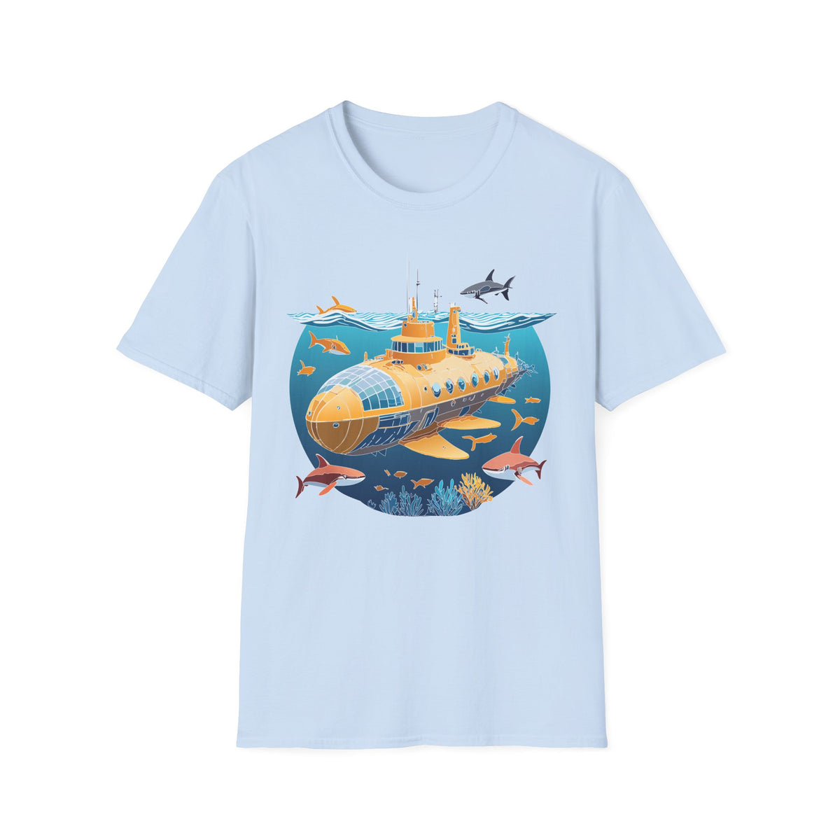 Ocean U boat Graphic Tee Gildan Unisex 100 Cotton Tee Shirt h39