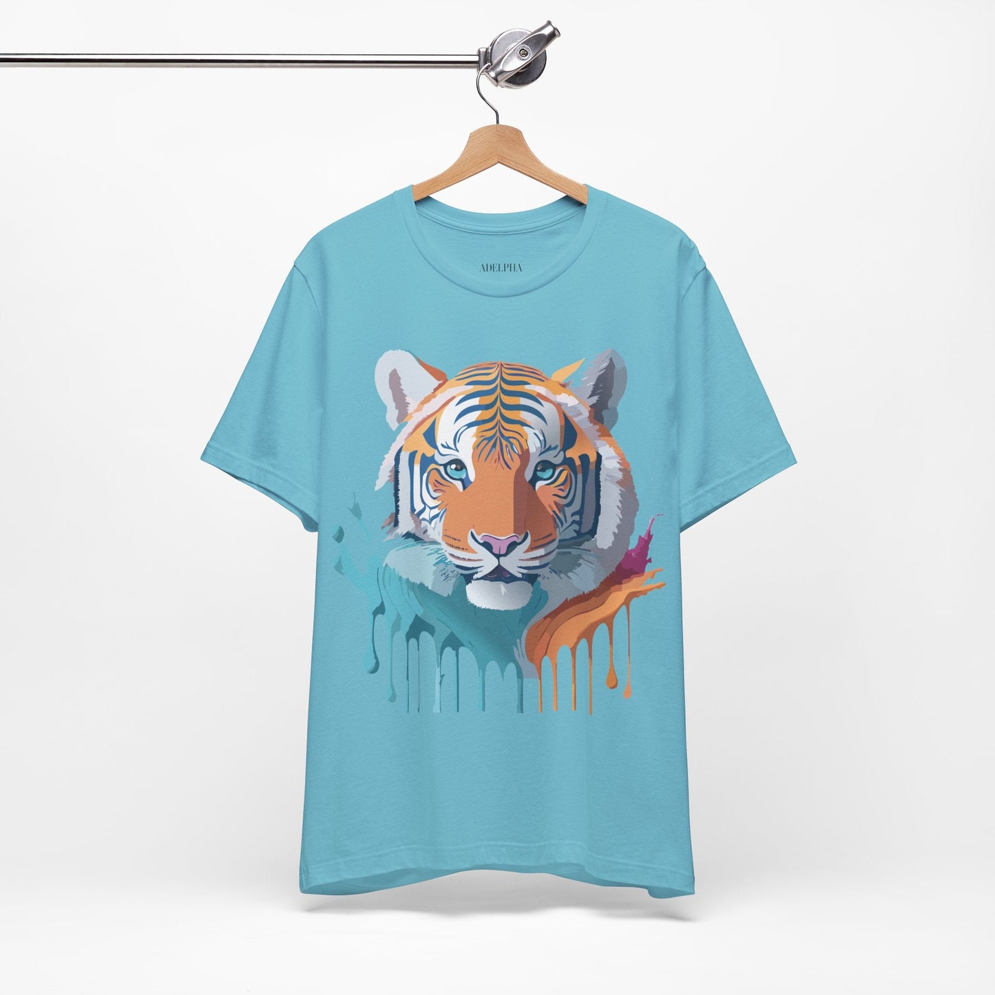 Tiger Graphic Unisex 100 Cotton Vintage Art with Animal Tee 16