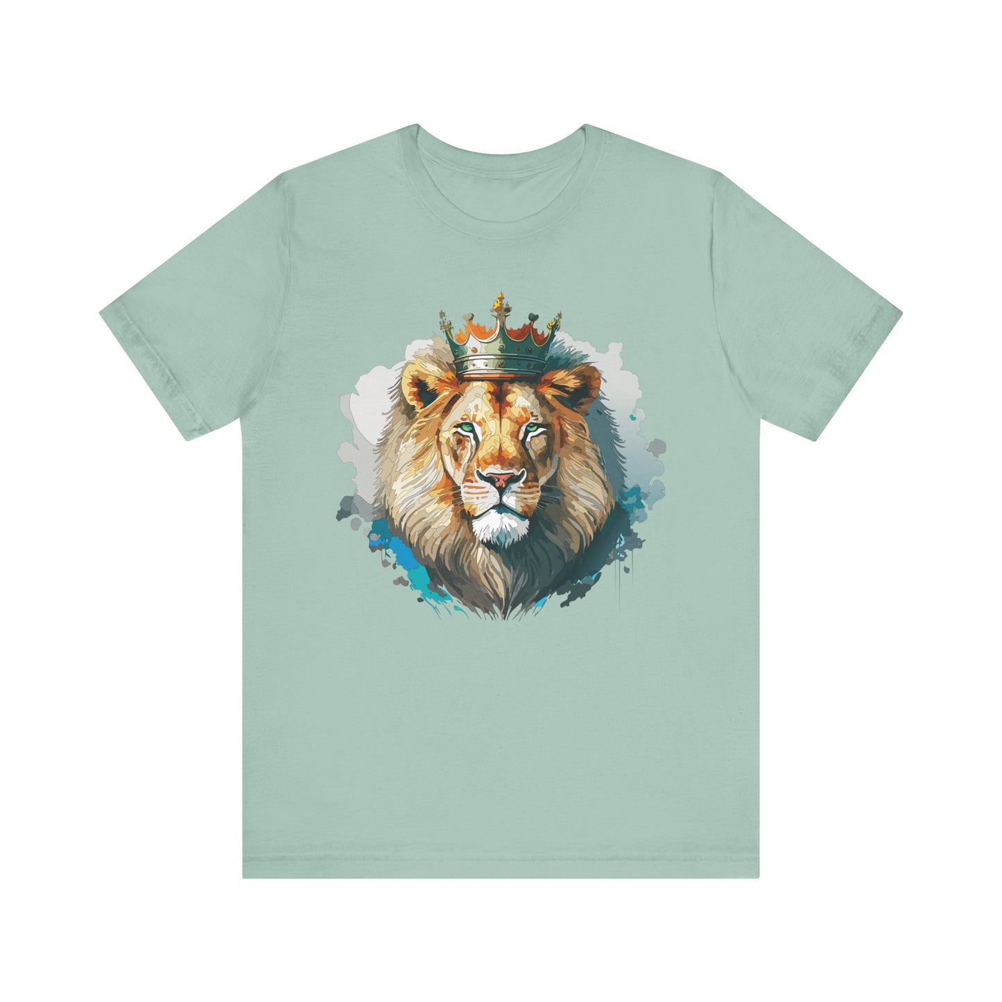 Unisex King Lion Tee, Animal Shirt, Tee Shirt with Lion, Crown T-Shirt, Animal King Tees, Crown Shirt, Safari T-Shirt 3
