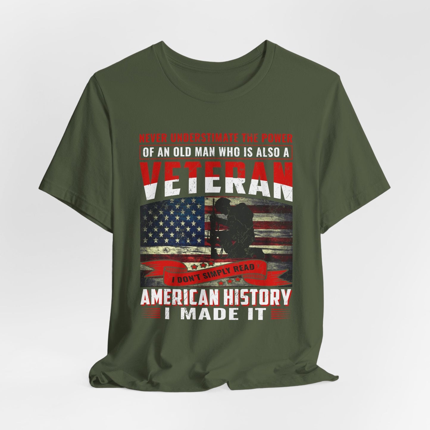 Army Veteran Patriotic Graphic Design Unisex Cotton T-Shirt v32