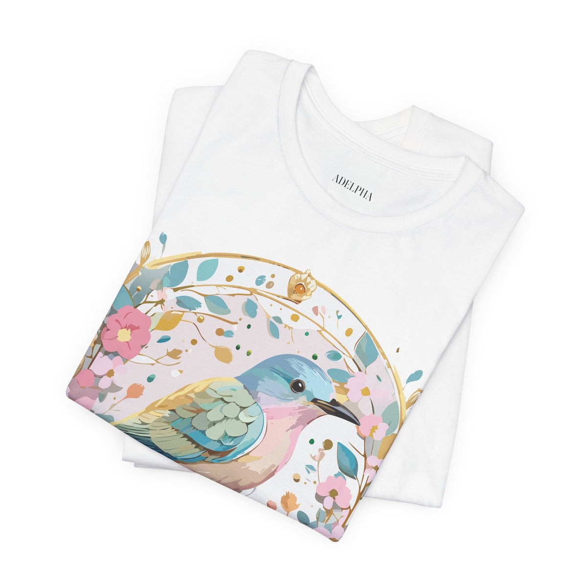 Medallion Graphic Unisex Cotton Bella+Canvas Tee with Art Design d46