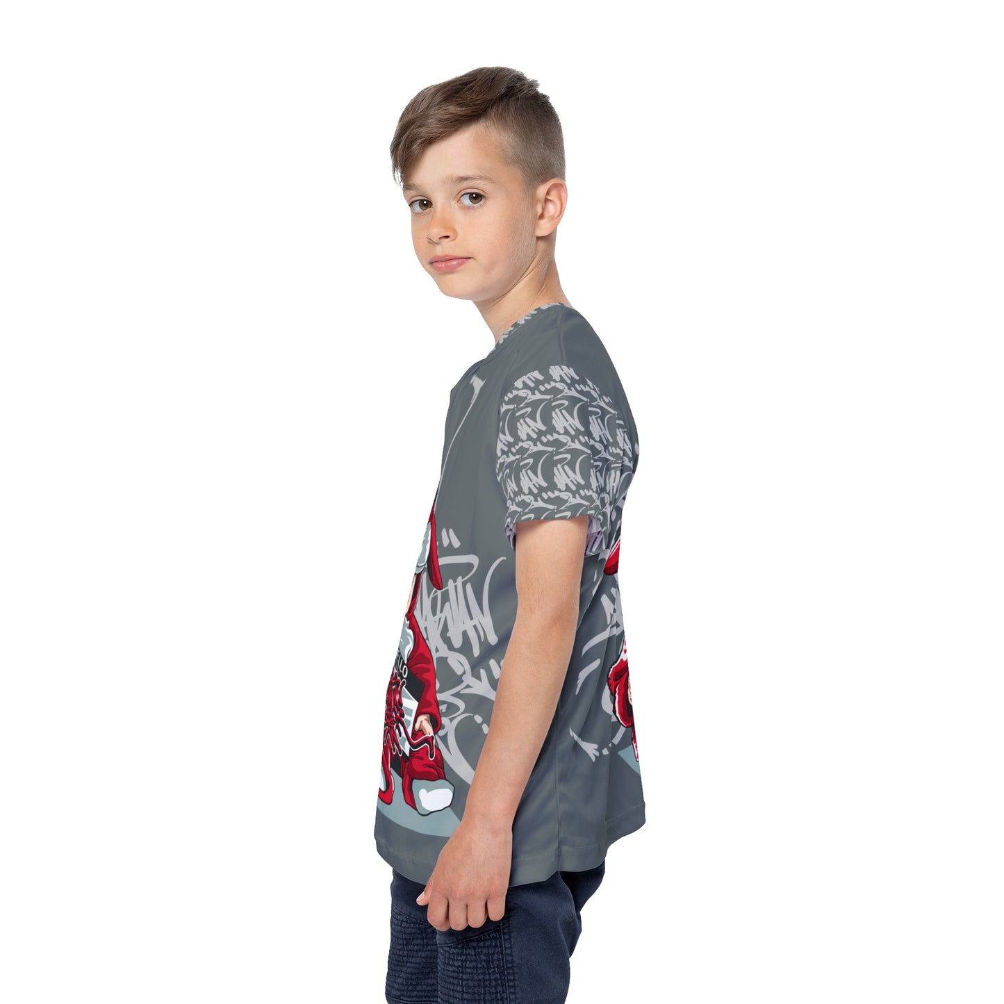 Racing Donkey Kids Shirt, Cartoon Go-Kart Graphic Kids T-Shirt, Kids Art Design Print Jersey