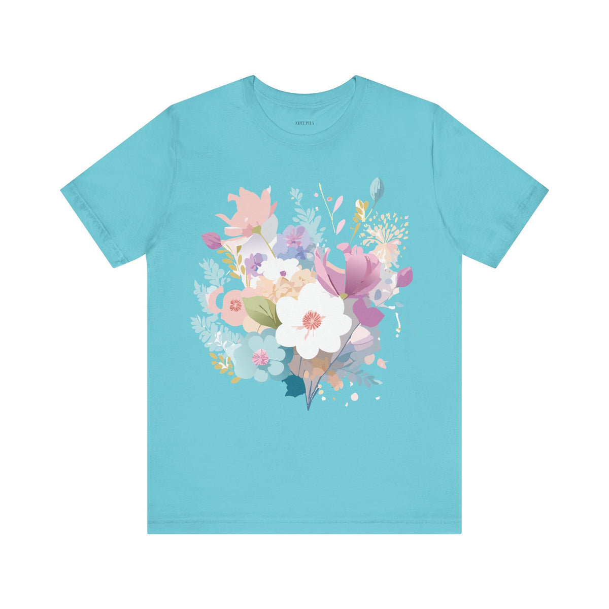 Floral Graphic Tee Shirt - Bella+Canvas Unisex 100 Cotton 42