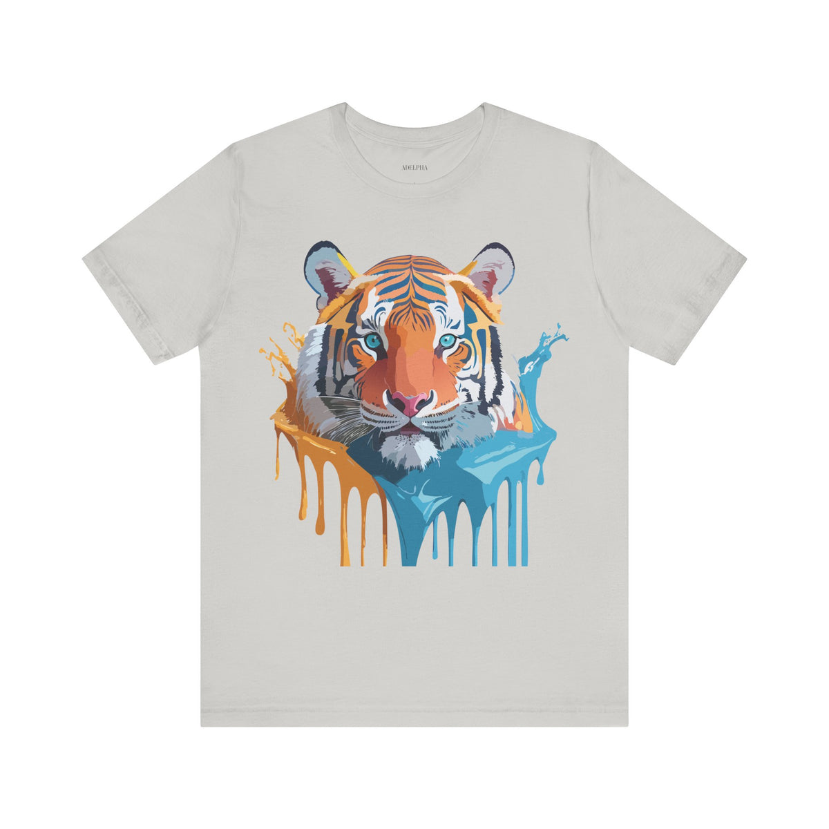 Tiger Graphic Unisex Cotton Bella+Canvas Tee with Art Animal Design e64
