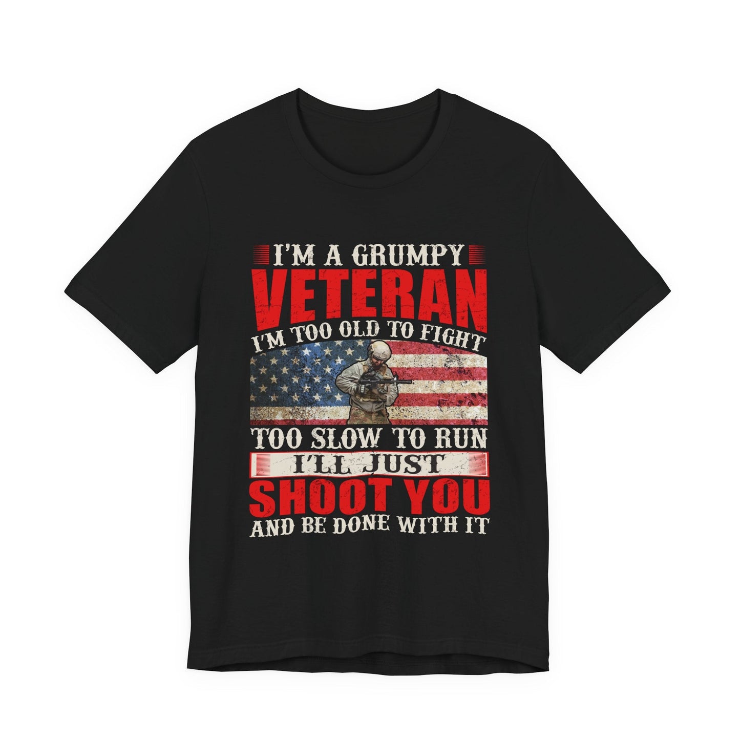 Army Veteran Patriotic Graphic Design Unisex Cotton T-Shirt v38