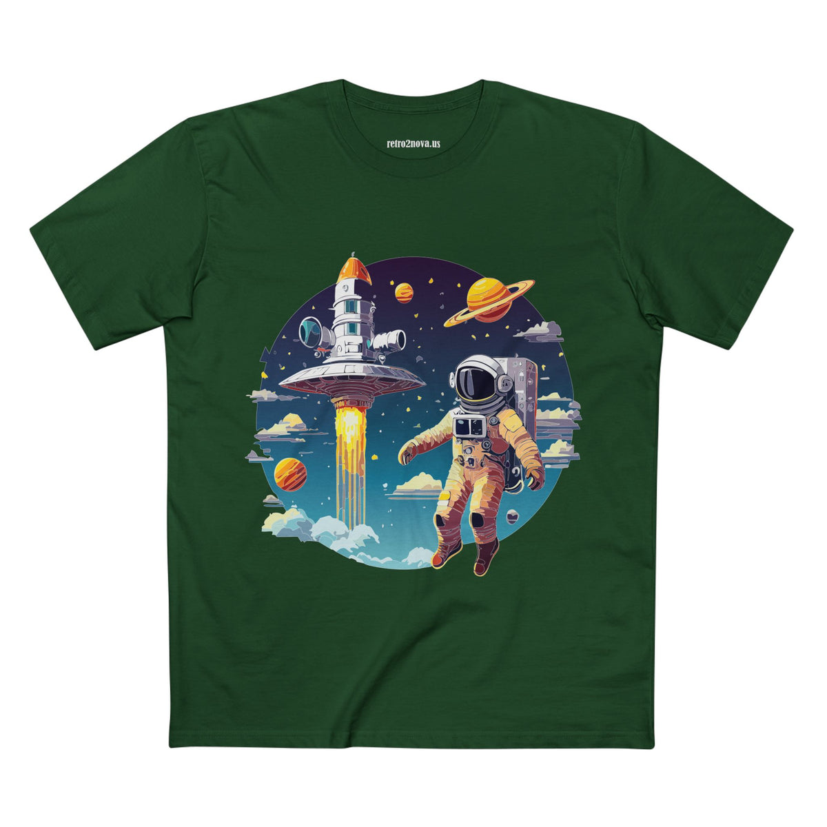 Cosmos Astronaut Graphic Tee Staple Unisex 100 Cotton Tee Shirt - CS-27