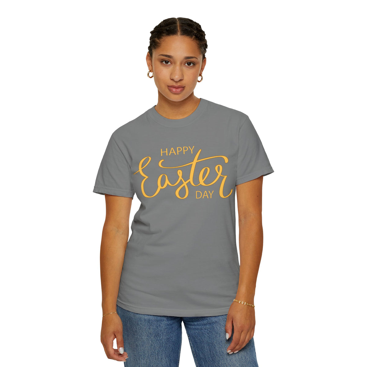 Happy Easter Day T-Shirt, Tee Shirt with Easter Signature, T Shirt with Easter Prints, Tee Shirt with Easter Design