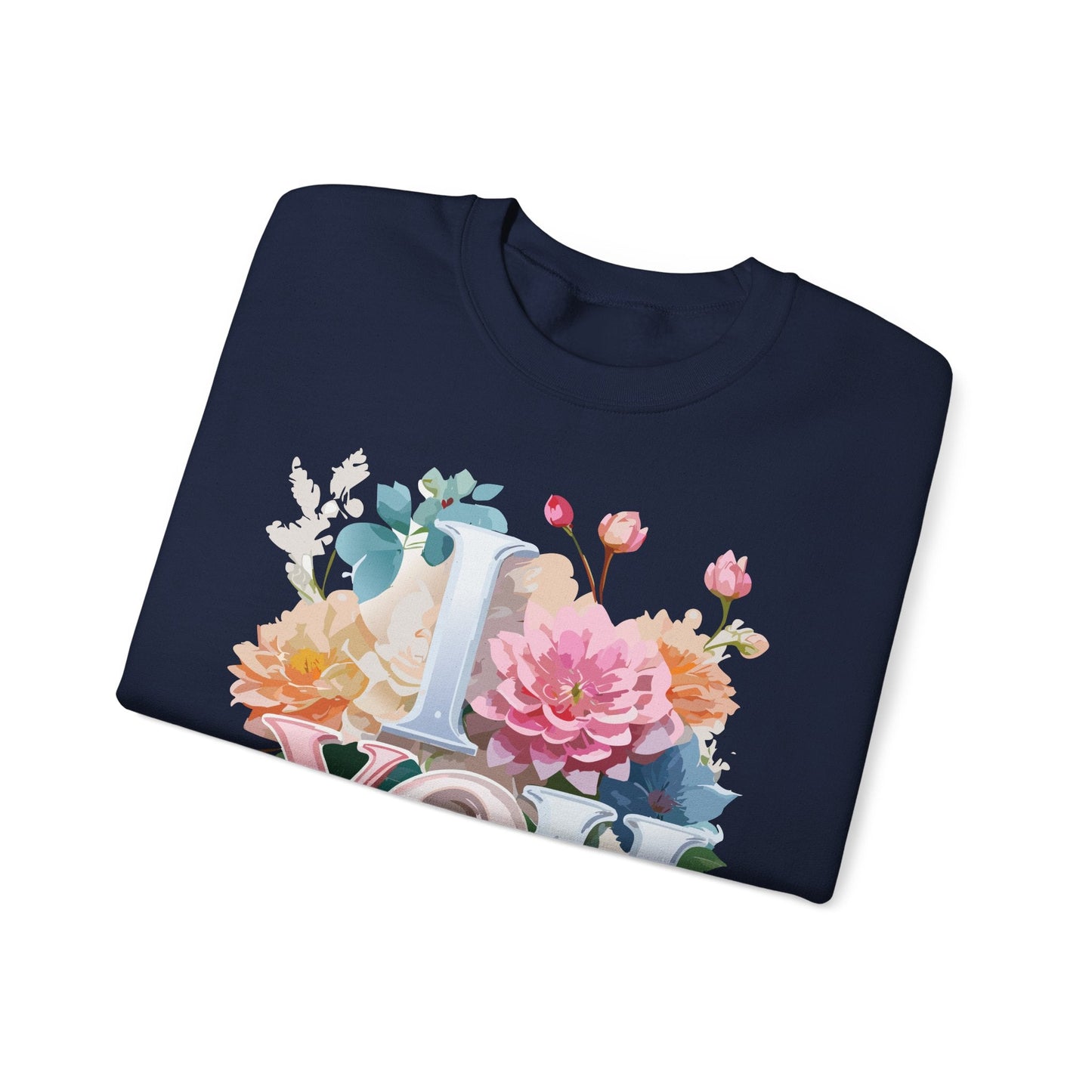 Floral Love Sweatshirt Valentines Day Unisex Crewneck Cozy Flower Design For All Season Wear
