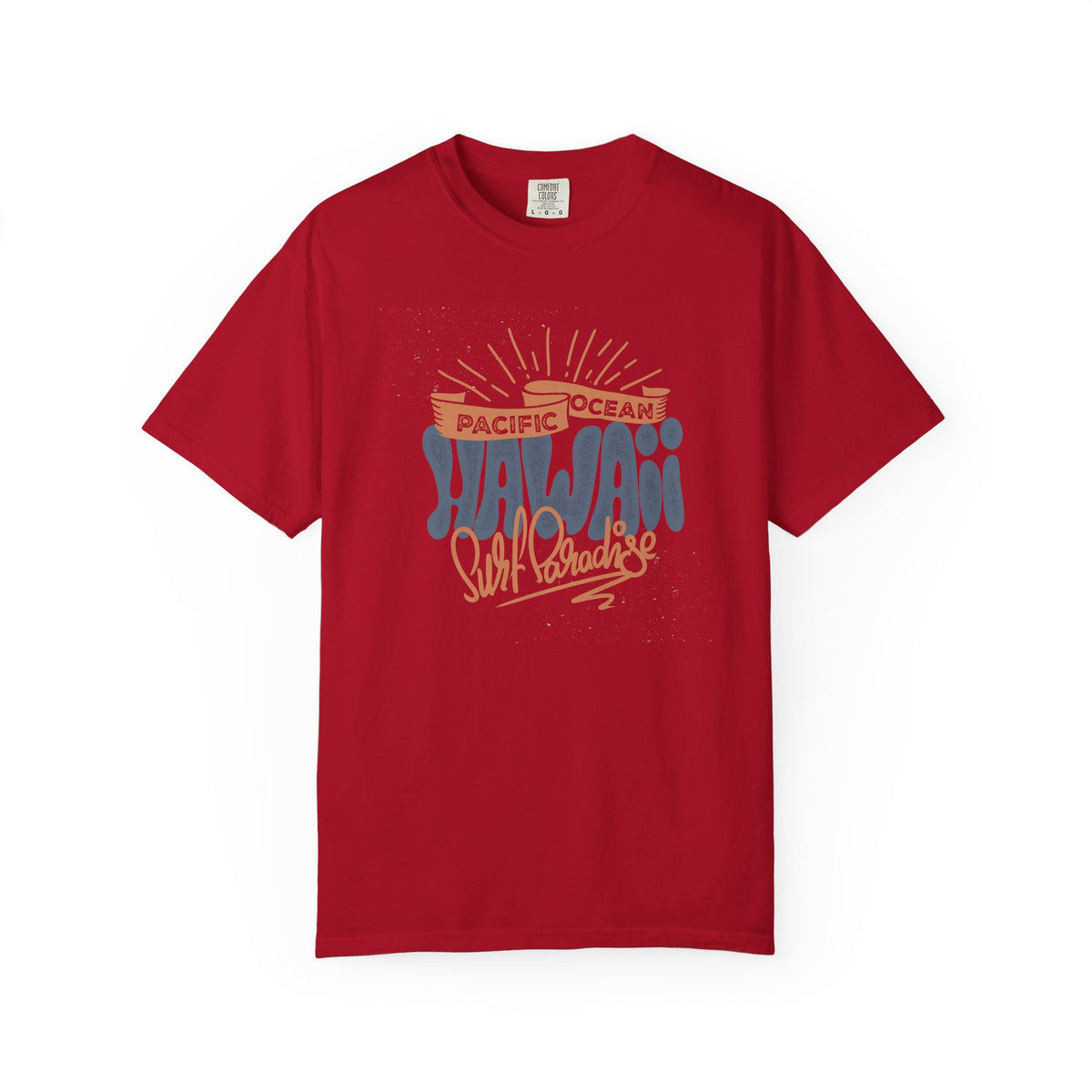 Hawaii Pacific Ocean Surf Paradise Graphic Unisex Comfort Colors Garment-Dyed Heavyweight 100 Cotton Art Design T-Shirt w8