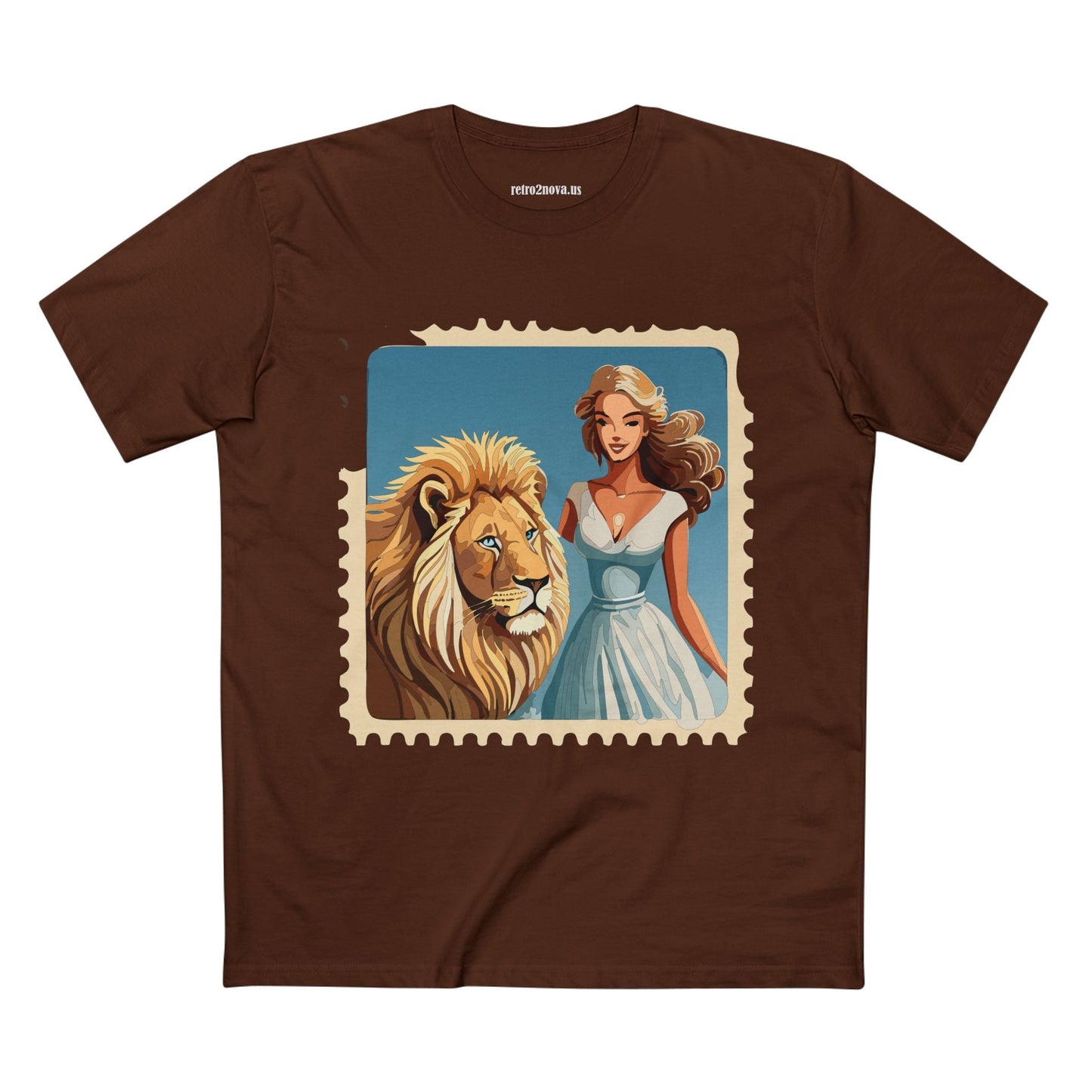 Postage Stamp Shirt Unisex Premium Cotton Tee With Original Art Design Retro2Nova PS54