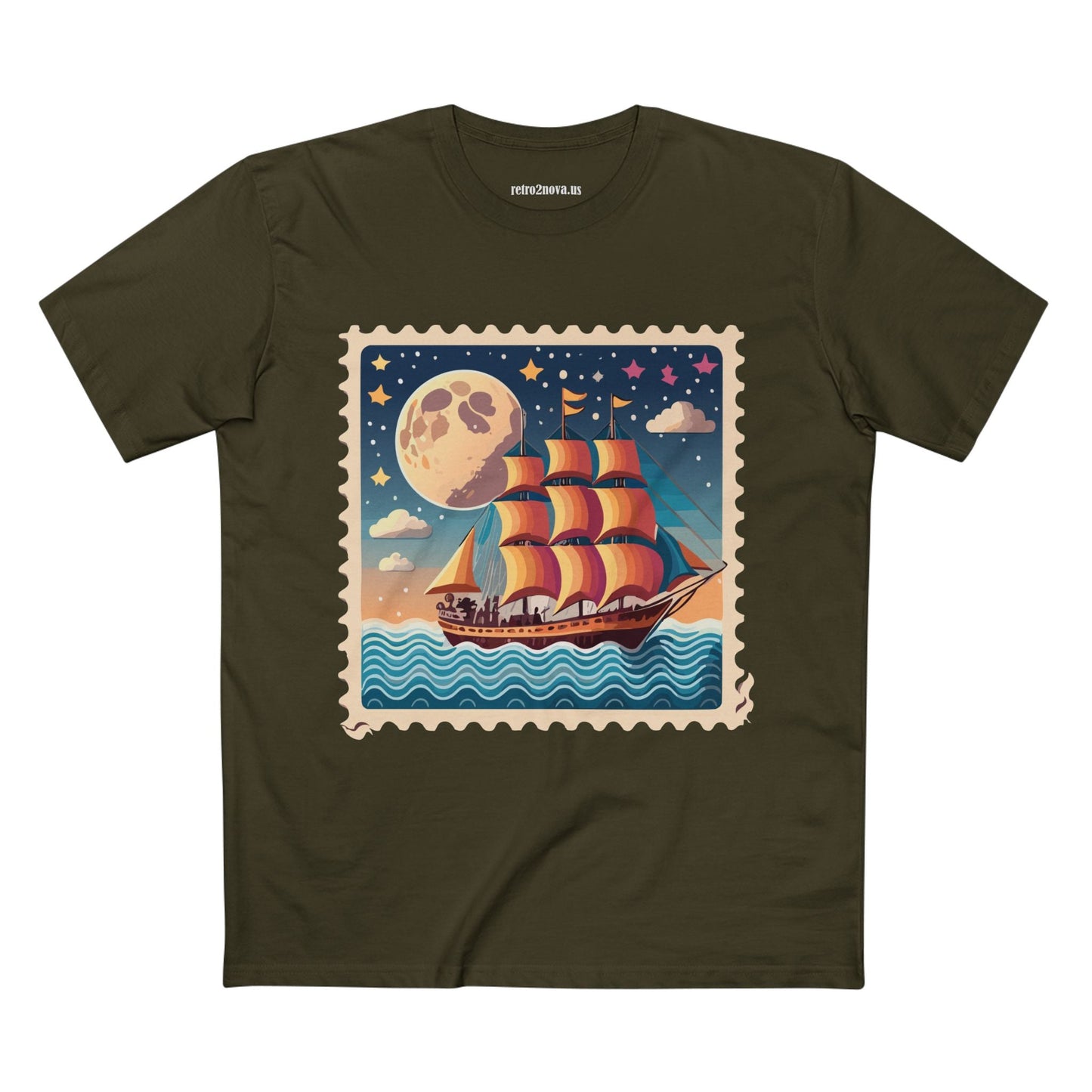 Stamp Shirt Postage Stamp Shirt PS 42 Unisex Premium Cotton Tee With Original Art Design Retro2Nova