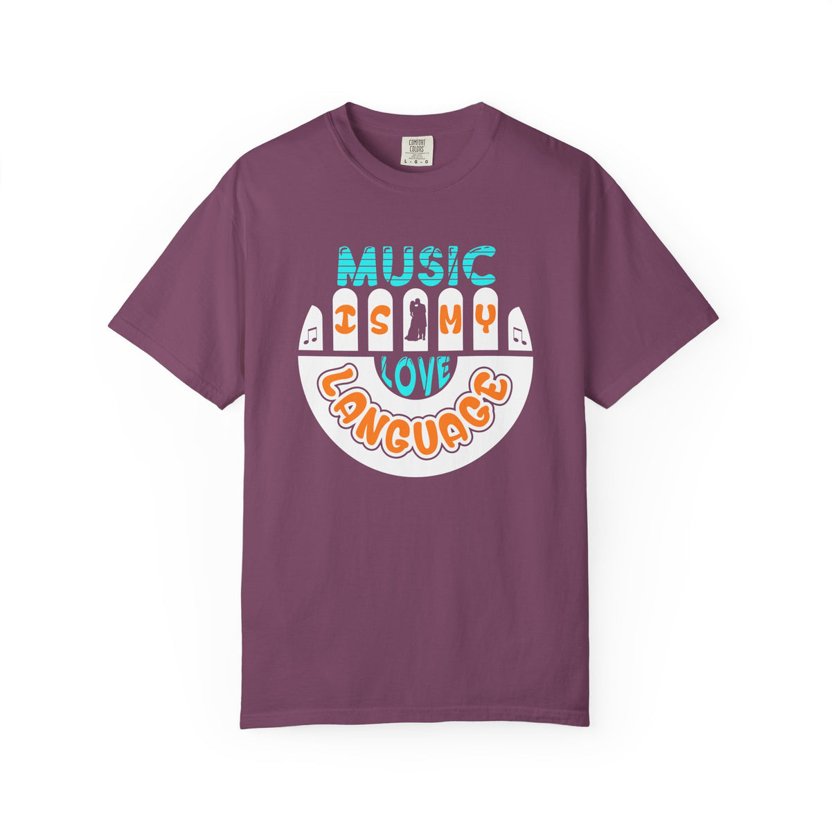 Music Is My Love Language T-shirt Retro Hand Graphic Unisex Cotton Tee 067