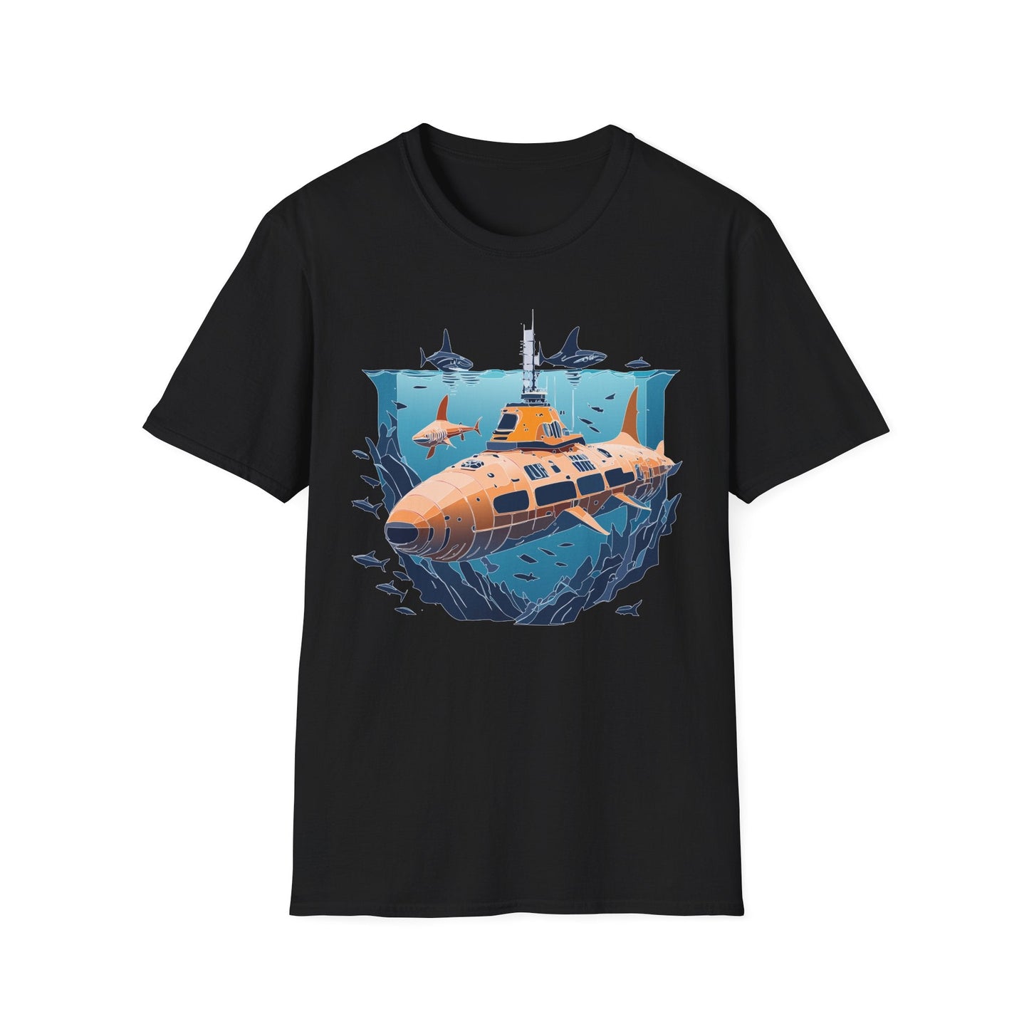 Ocean T Shirt Unisex Gildan Softstyle 64000 Ocean Theme Tee 100 Percent Cotton Fabric