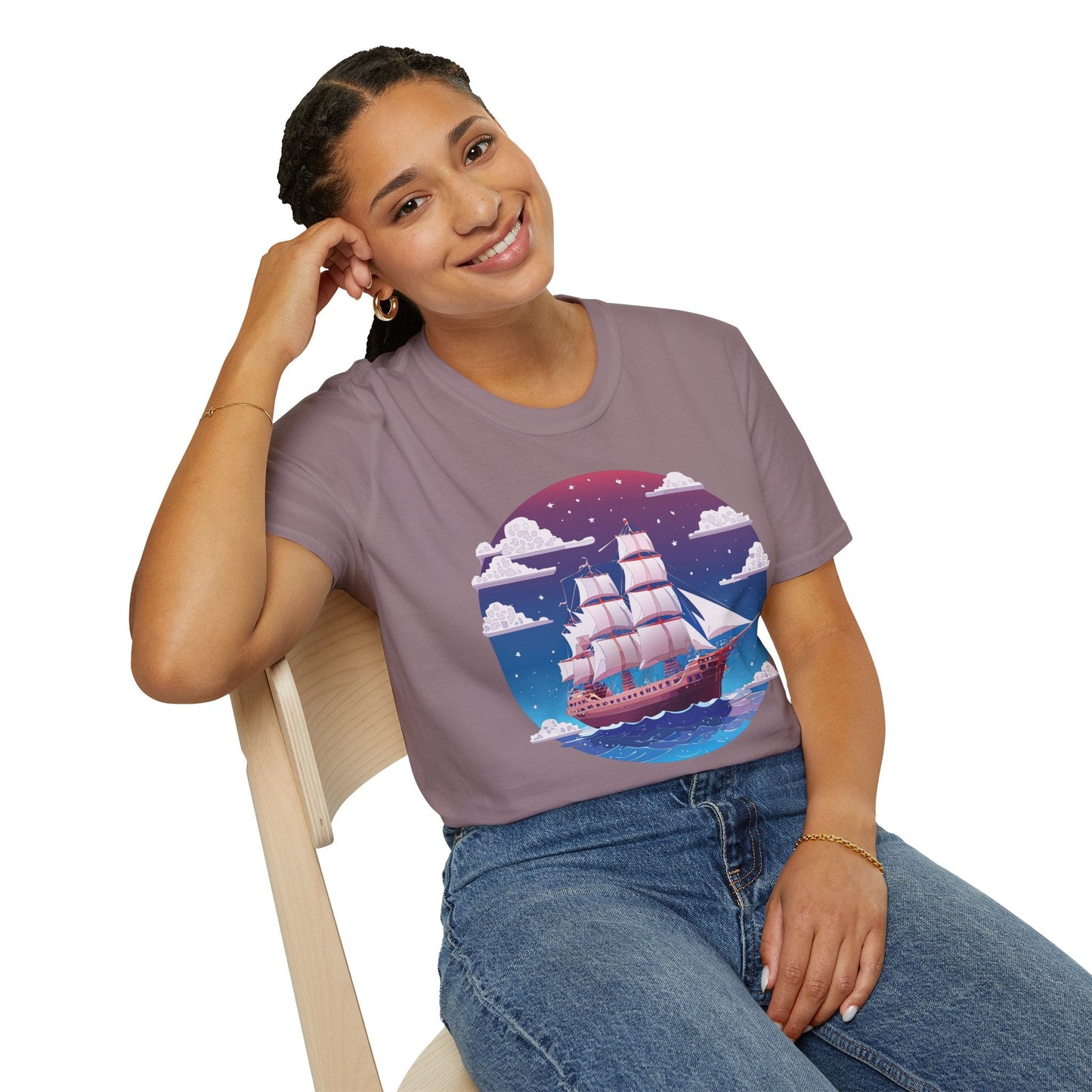 Ship T Shirt Frigate T Shirt Vessel Tee Shirt Unisex Softstyle 100 Percent Ring Spun Cotton