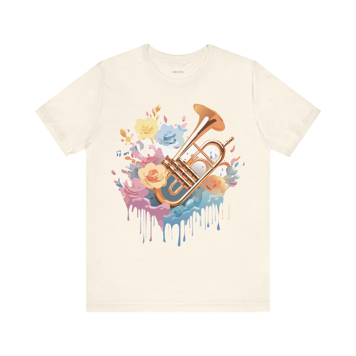 Music Graphic Unisex Cotton Bella+Canvas Tee with Art Design m158