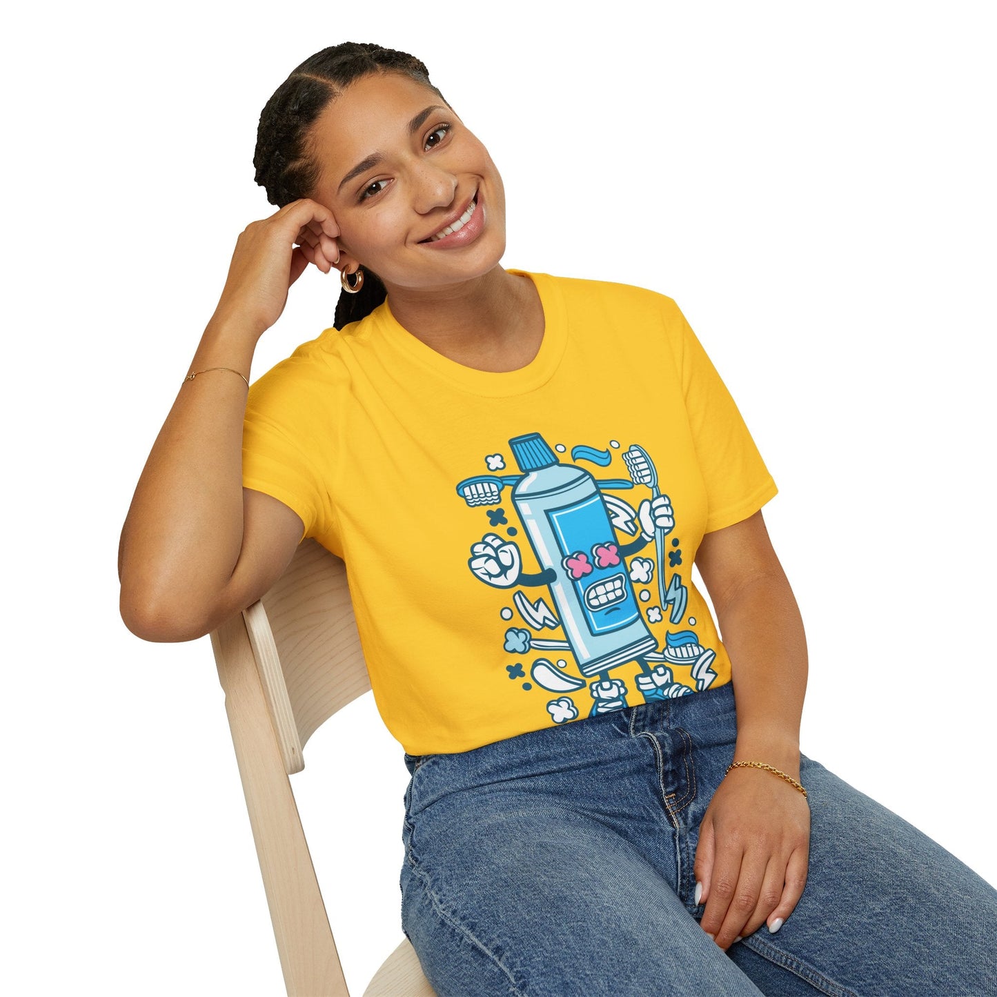 Cartoon Animation T Shirt Unisex Gildan Softstyle 64000 Tee With Fun Art Design Artwork