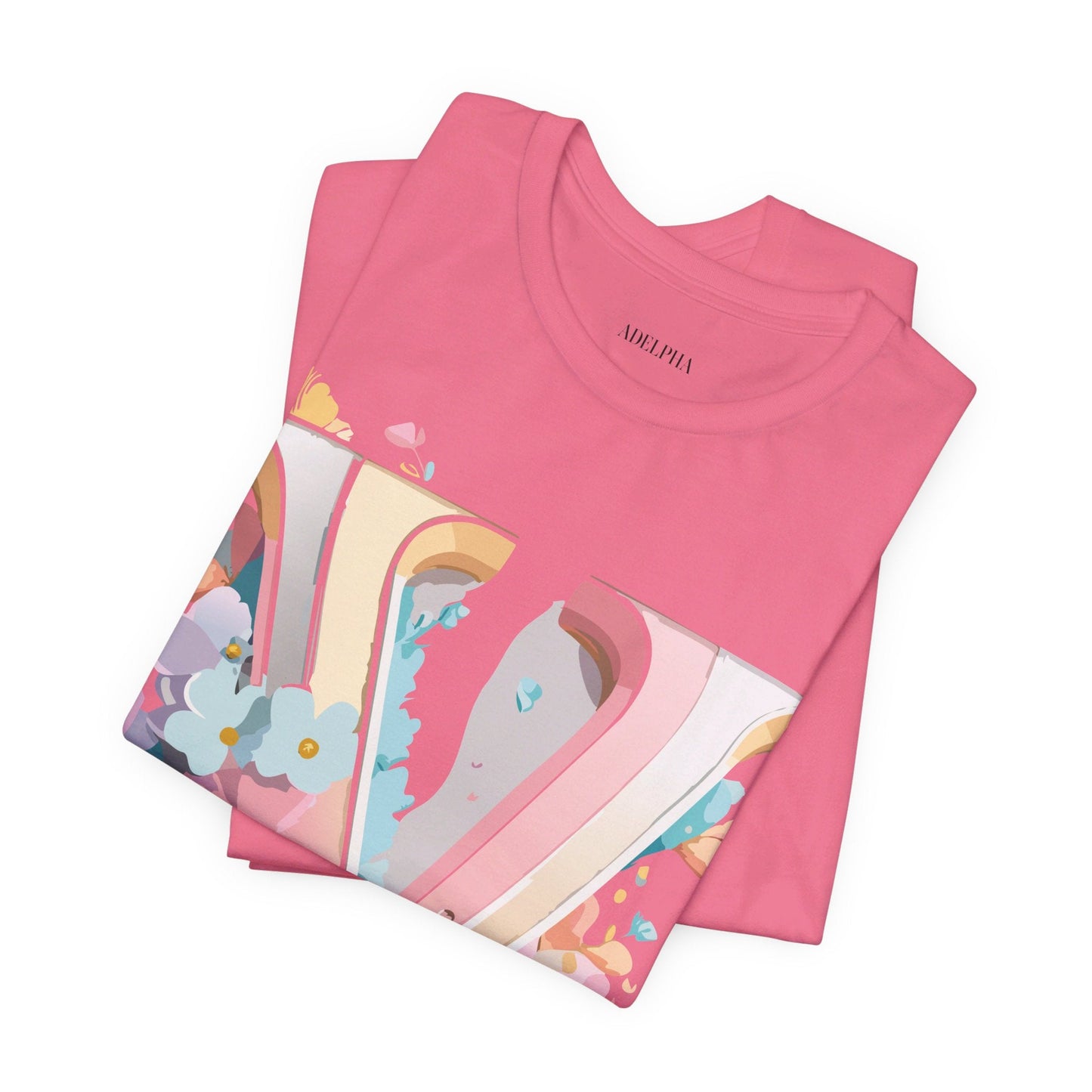 Adelpha Letter V Shirt Graphic Tee Unisex Jersey Short Sleeve Vintage Inspired Design
