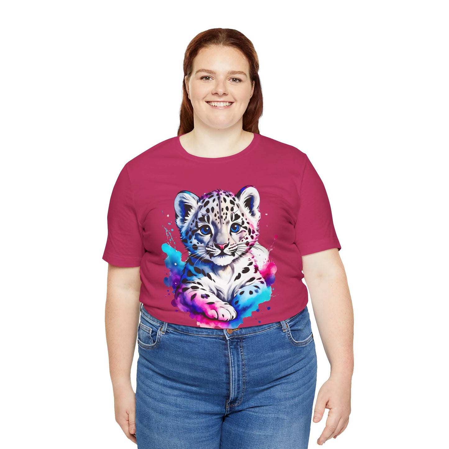 Baby Leopard Shirt, Cute Leopard Tee Shirt, Animal T-Shirt, Gepard Top, Animal Tees, Art Design T-Shirt, Graphic Tee