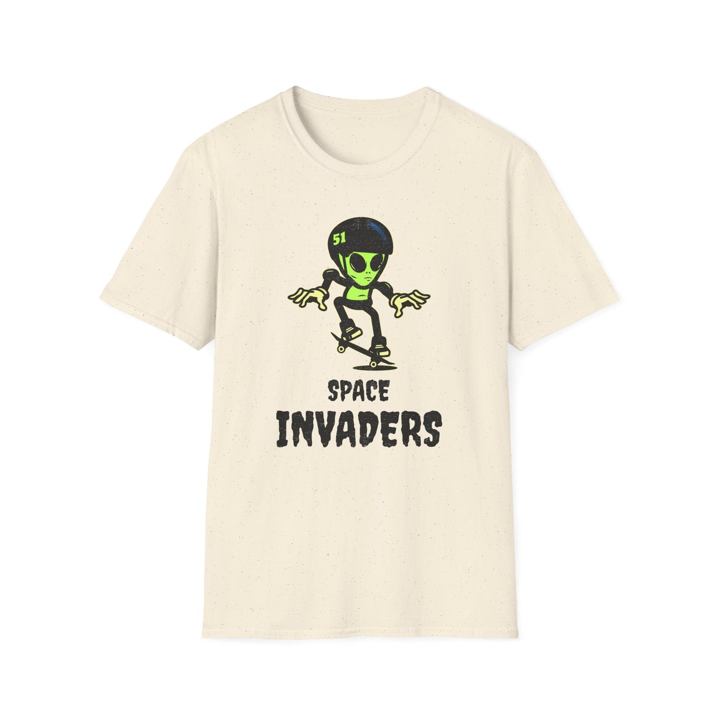 Alien Skateboard Space Invaders Shirt