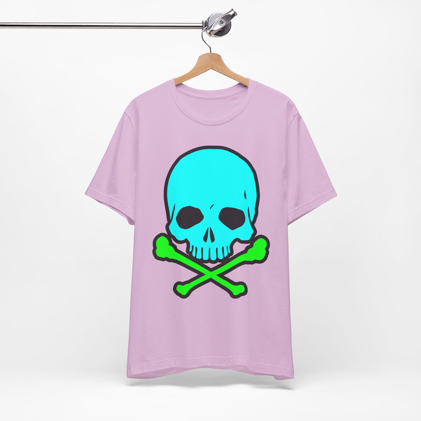 Blue Skull Graphic Design Tee, Skull Shirt, Vintage Tees, Art Design T-Shirt, Vintage Graphic Tee, Art Shirts with Skulls