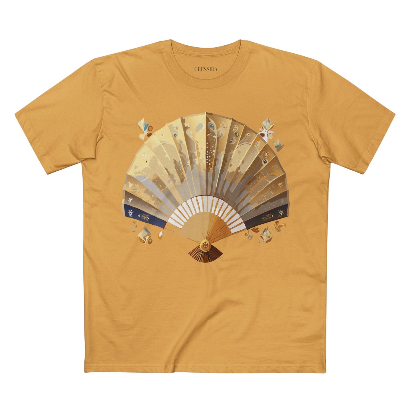 Antique Fan Graphic Design T-Shirt Unisex 100 Cotton Floral Carnival Artwork Tee 24