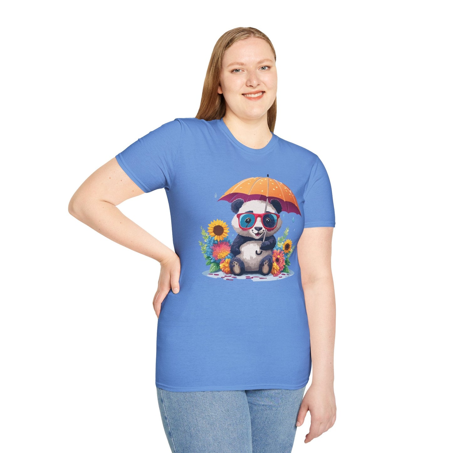 Panda Shirt Unisex Panda Tee Animal Graphic T Shirt Softstyle 64000 Cotton Breathable Everyday