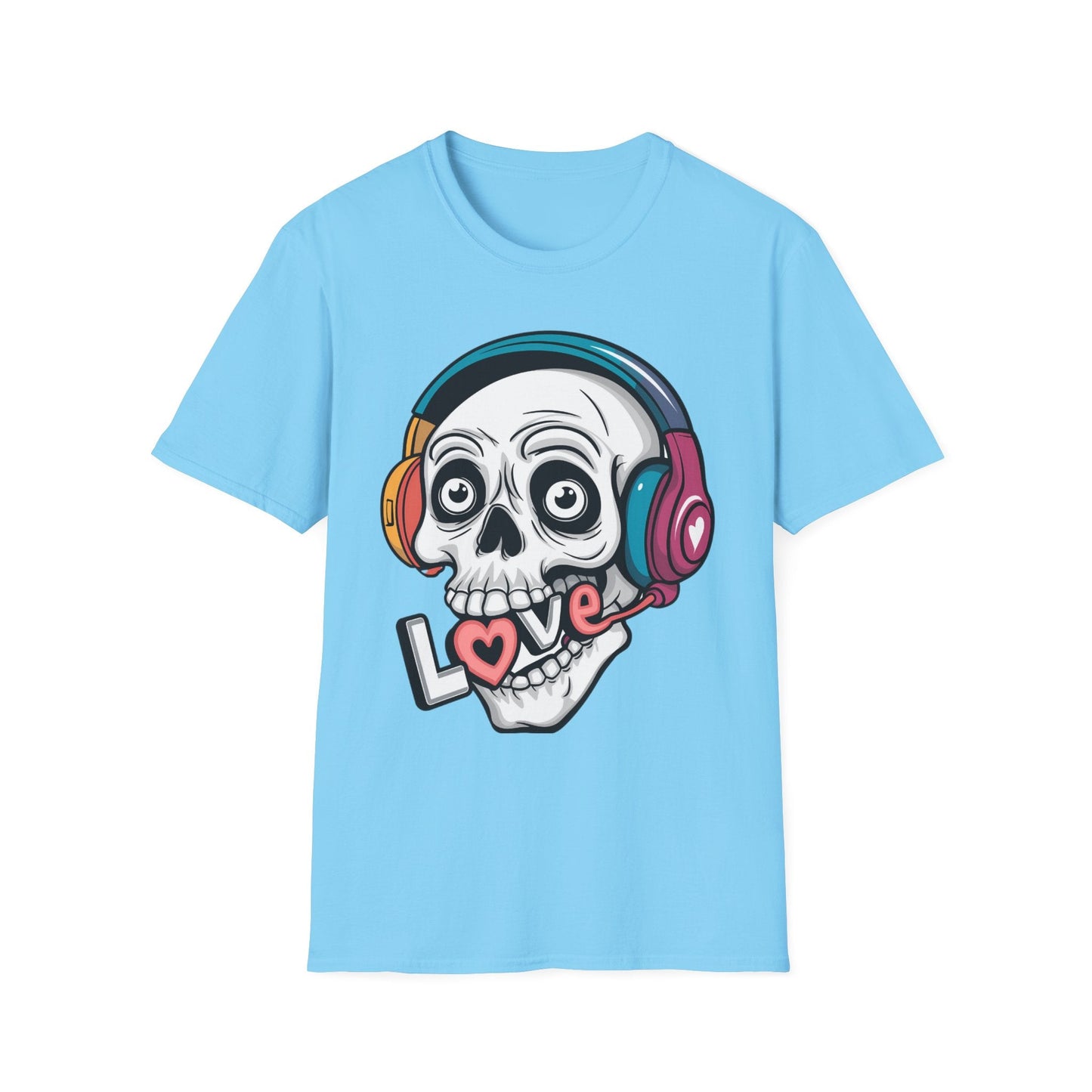 Skull Tee Shirt Unisex Skeleton Shirt With Skull Artwork Gildan Softstyle Cotton Tee