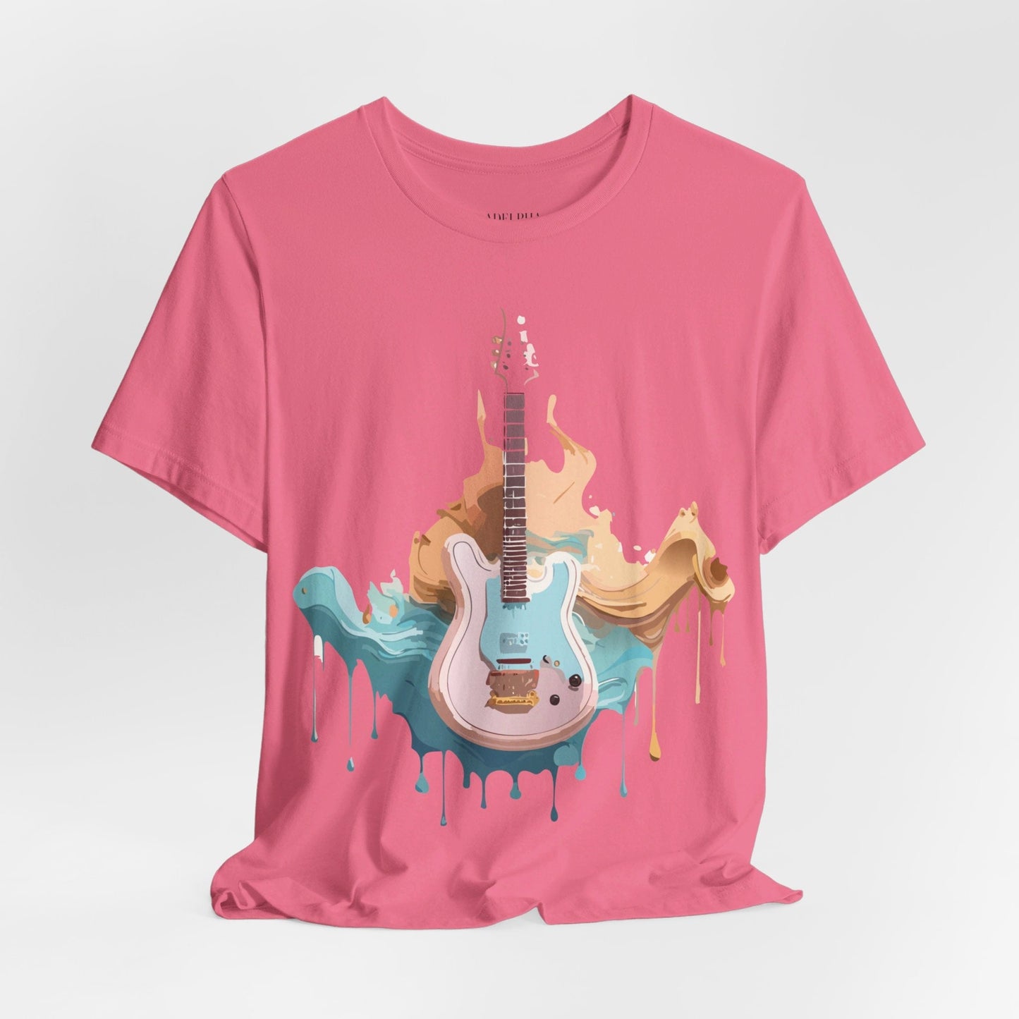 Music Graphic Unisex 100 Cotton Vintage Art with Musical Elements Tee 46