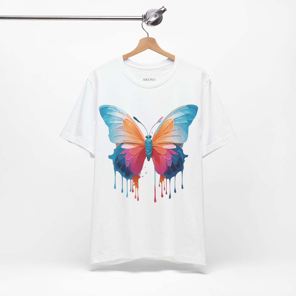 Butterfly Graphic Unisex Cotton Bella+Canvas Tee with Art Design n01