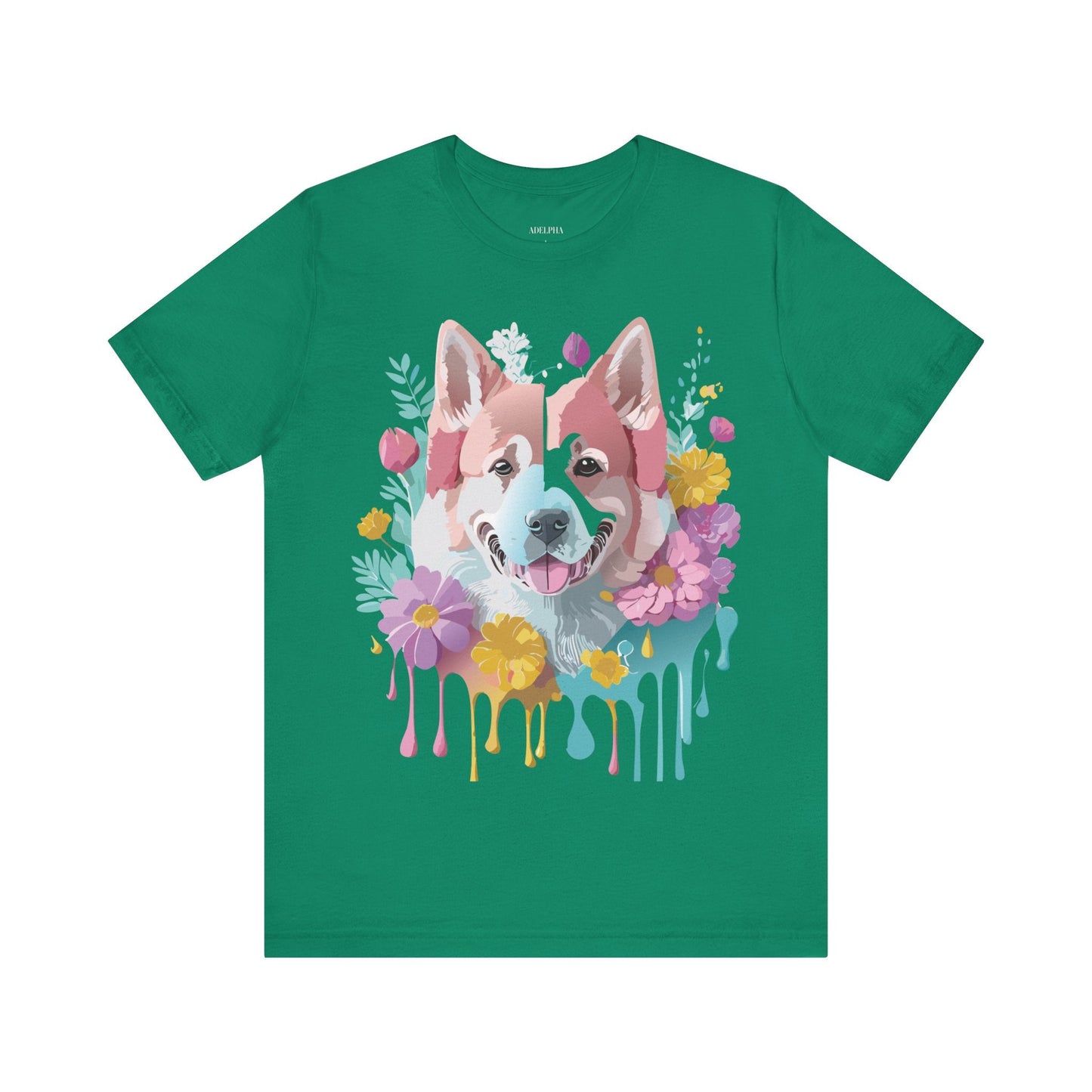Dog Shirt Graphic Tee Unisex Short Sleeve Adelpha Art Design Vintage Inspired Artwork Edition
