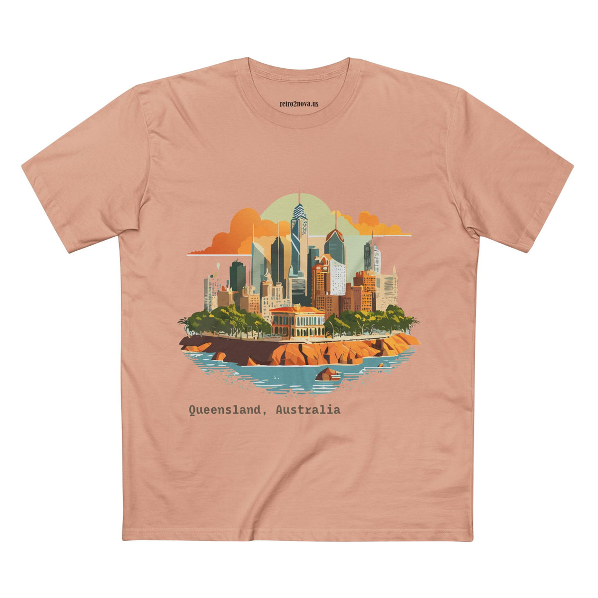 Queensland Australia skyline T-Shirt | Brisbane cityscape tee, coastal skyline design