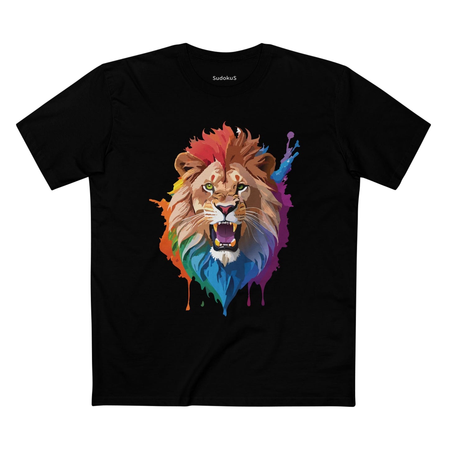 Lion Graphic Unisex 100 Cotton Staple Tee with Animal Design Artwork 27