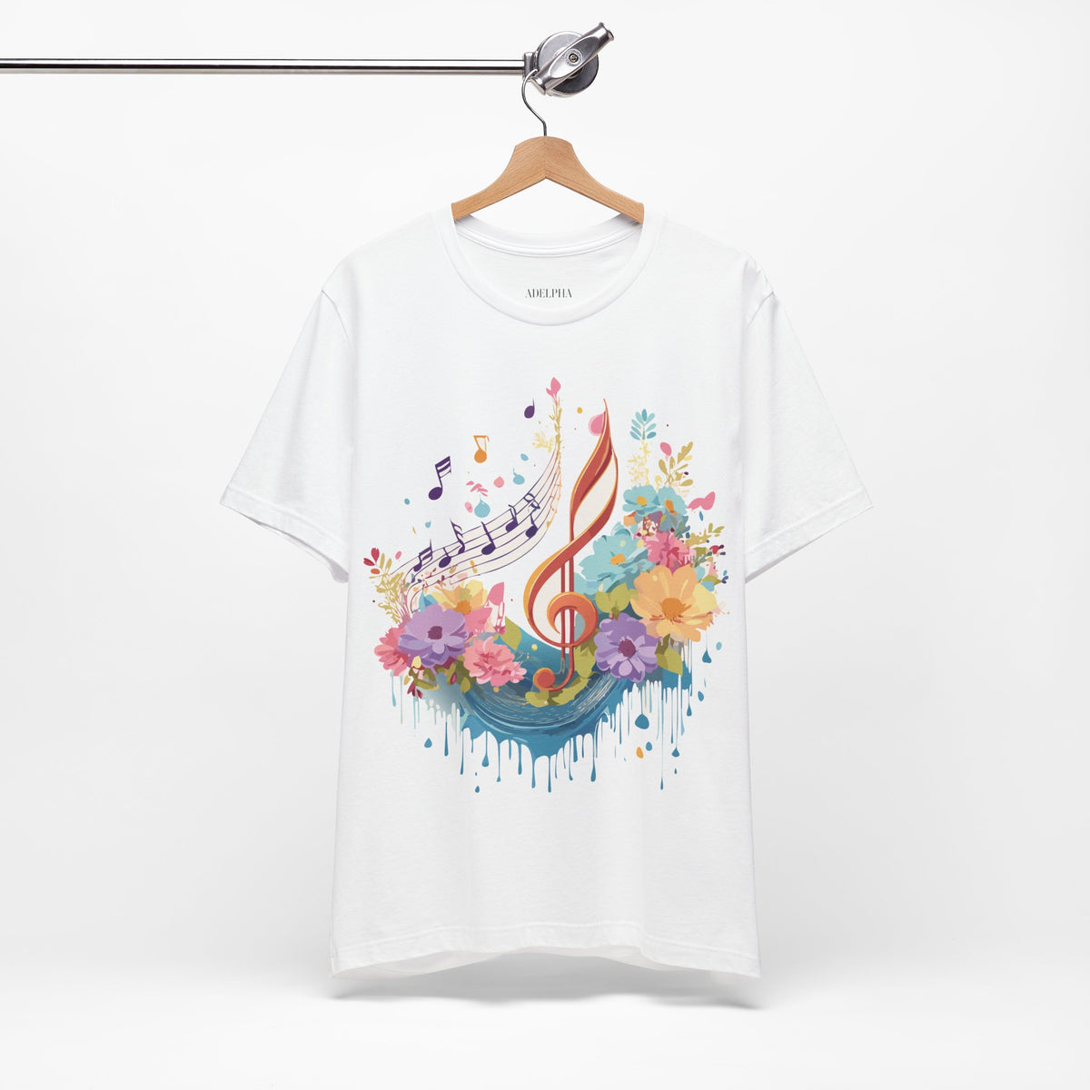 Music Graphic Unisex Cotton Bella+Canvas Tee with Art Design n189