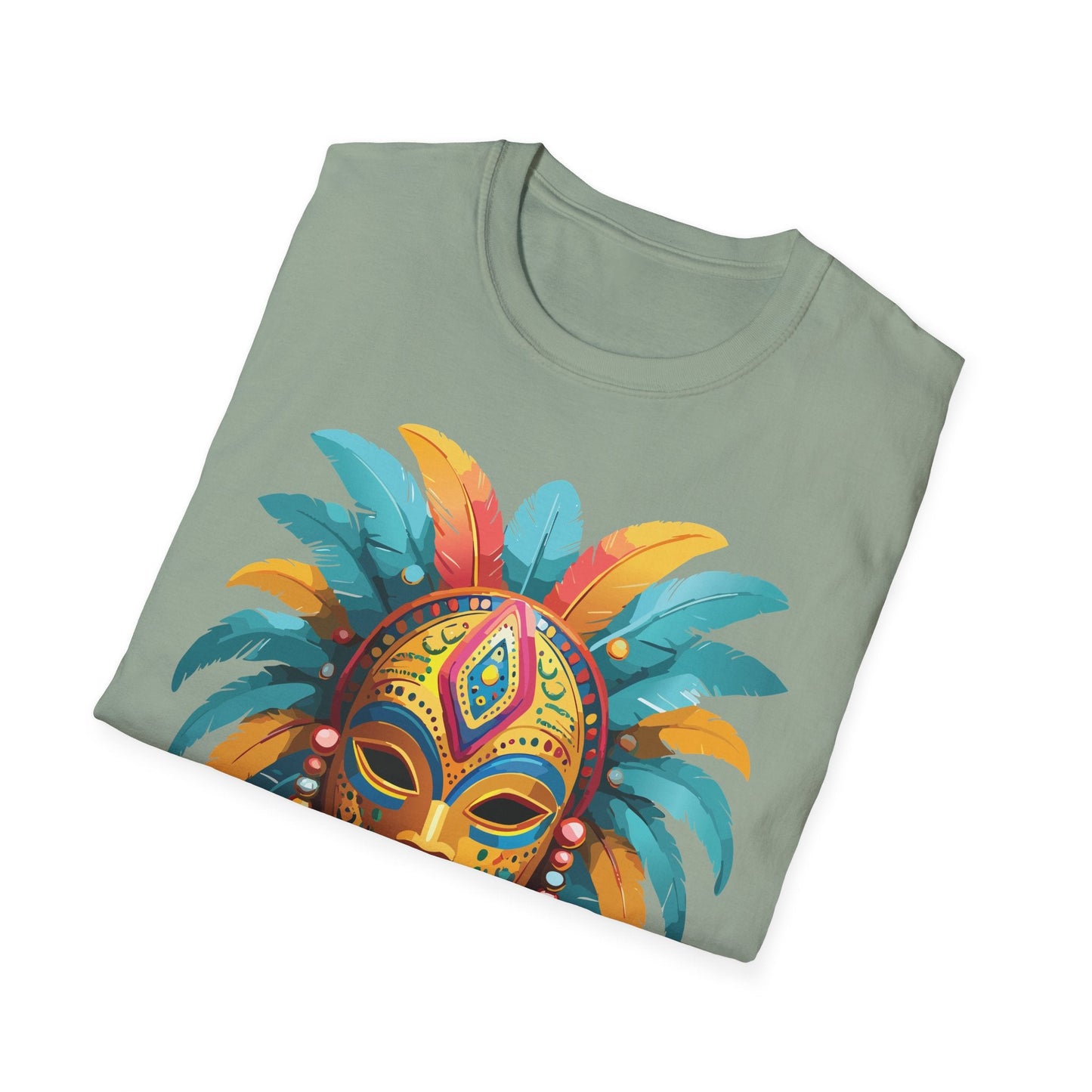 Unisex Mask Tee Shirt Masquerade Design Softstyle Gildan 64000 Comfortable Cotton Tee
