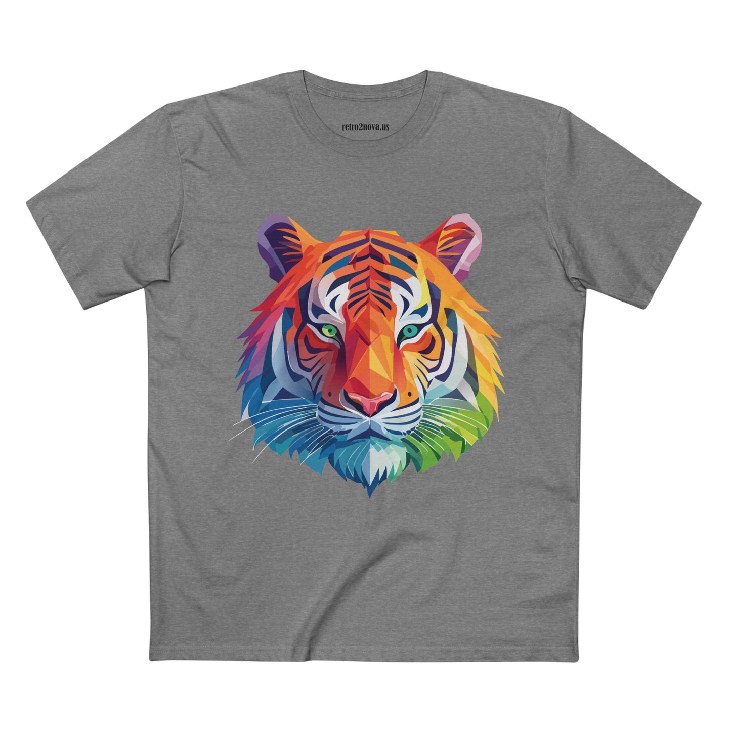 Tiger Animal Shirt Unisex Premium Cotton Tee With Original Art Design Retro2Nova Art Collection Exclusive Art Print