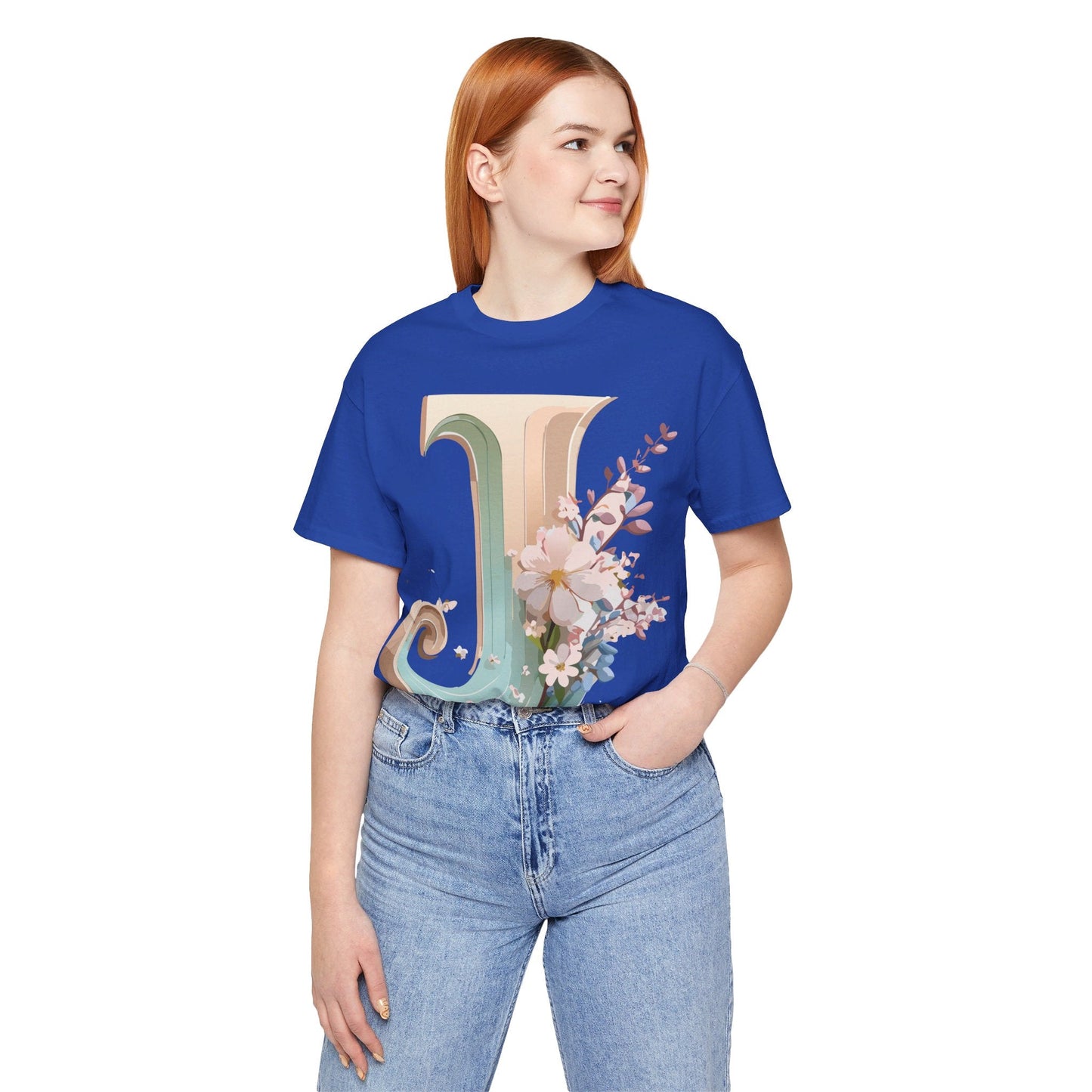 Letter J Graphic Tee Unisex Vintage Inspired Art From Adelpha Short Sleeve Shirt