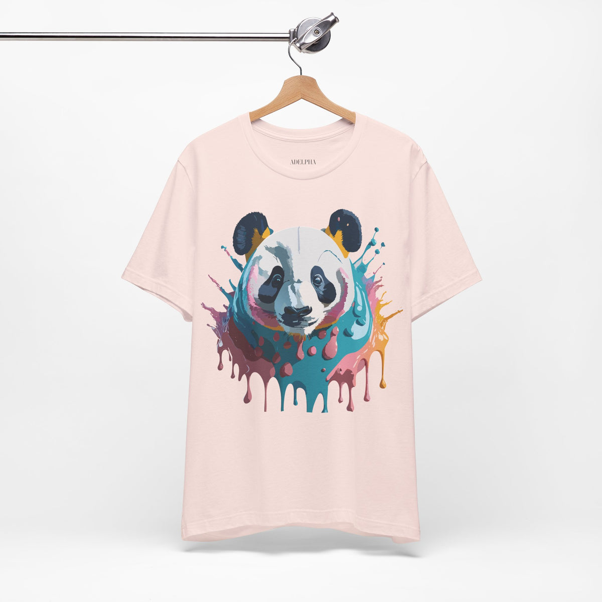 Panda Graphic Unisex Cotton Bella+Canvas Tee with Art Animal Design e144