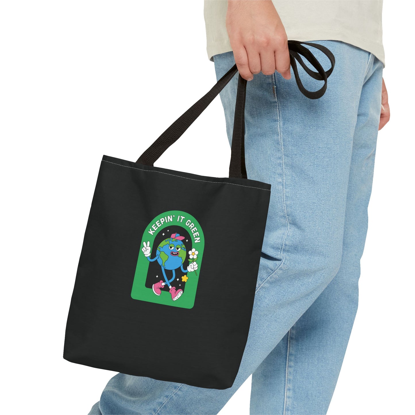 ECO BLACK COLOR CANVAS BAG HIGH-QUALITY 100% SPUN POLYESTER 3 SIZES BAG-E6
