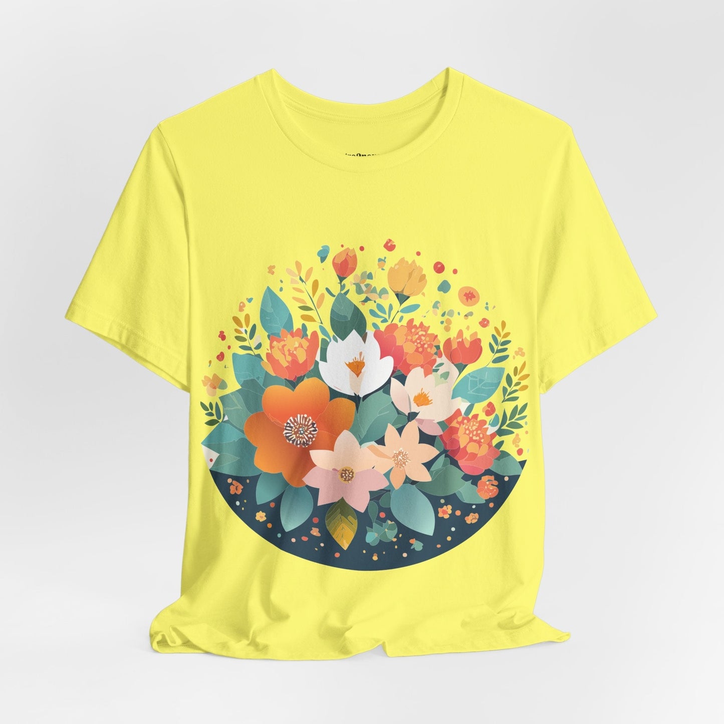 Floral Flowers Shirt Unisex Lightweight Breathable Jersey Tee Floral Pattern Short Sleeve