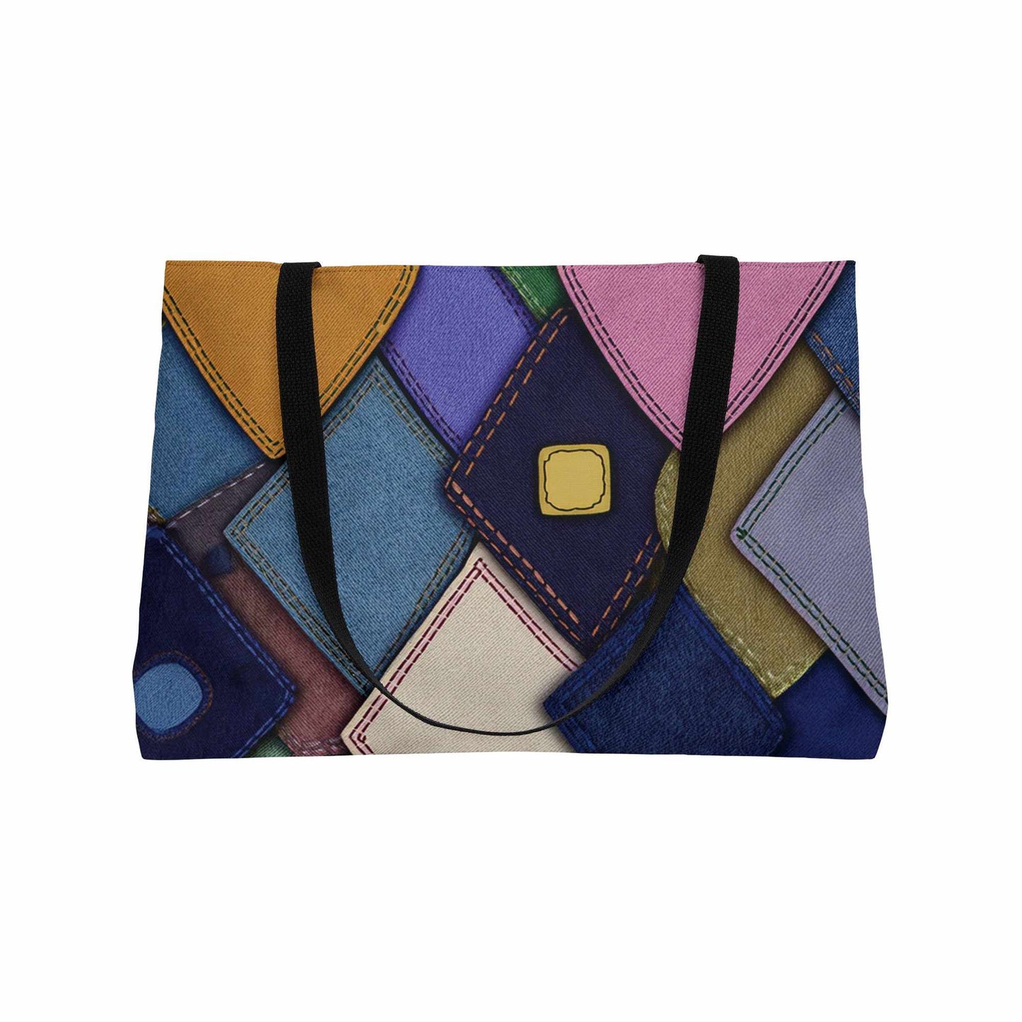 Denim Color Imitation Print Unisex  Yoga Bag  Spun Polyester 24x13 Canvas Gym Bag 27-2