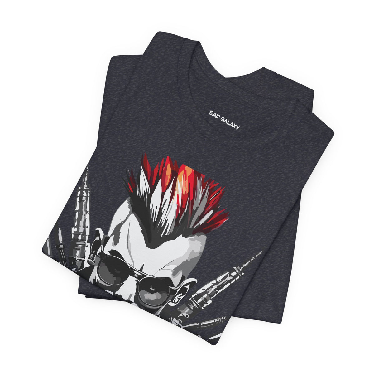 Punk Rock Graphic Unisex Cotton Bella+Canvas Tee with Art Design b27
