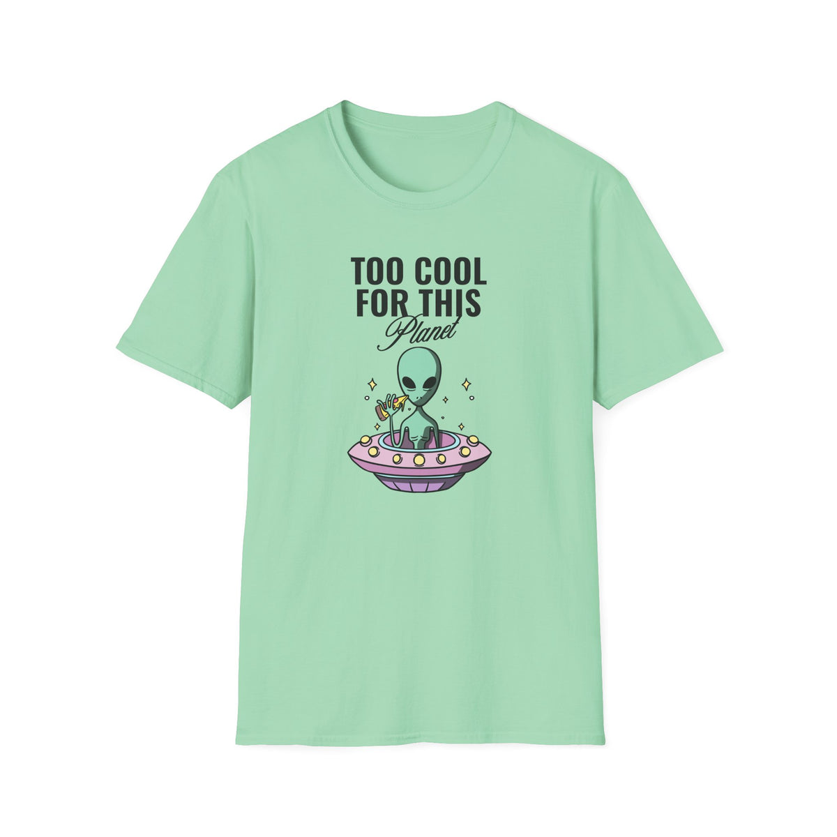 Alien Graphic Funny UFO Graphic Tee Gildan Unisex 100 Cotton Tee Shirt r109
