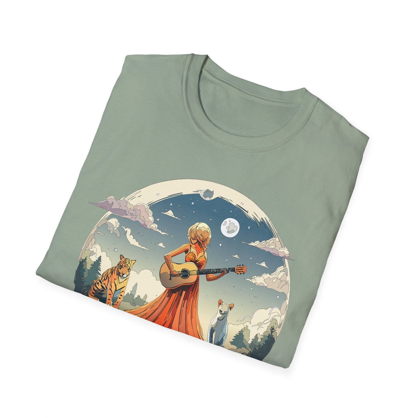 Womens Graphic T Shirt Art Design Tee Ladies Unisex Softstyle Cotton Tee Gildan 64000 Comfort