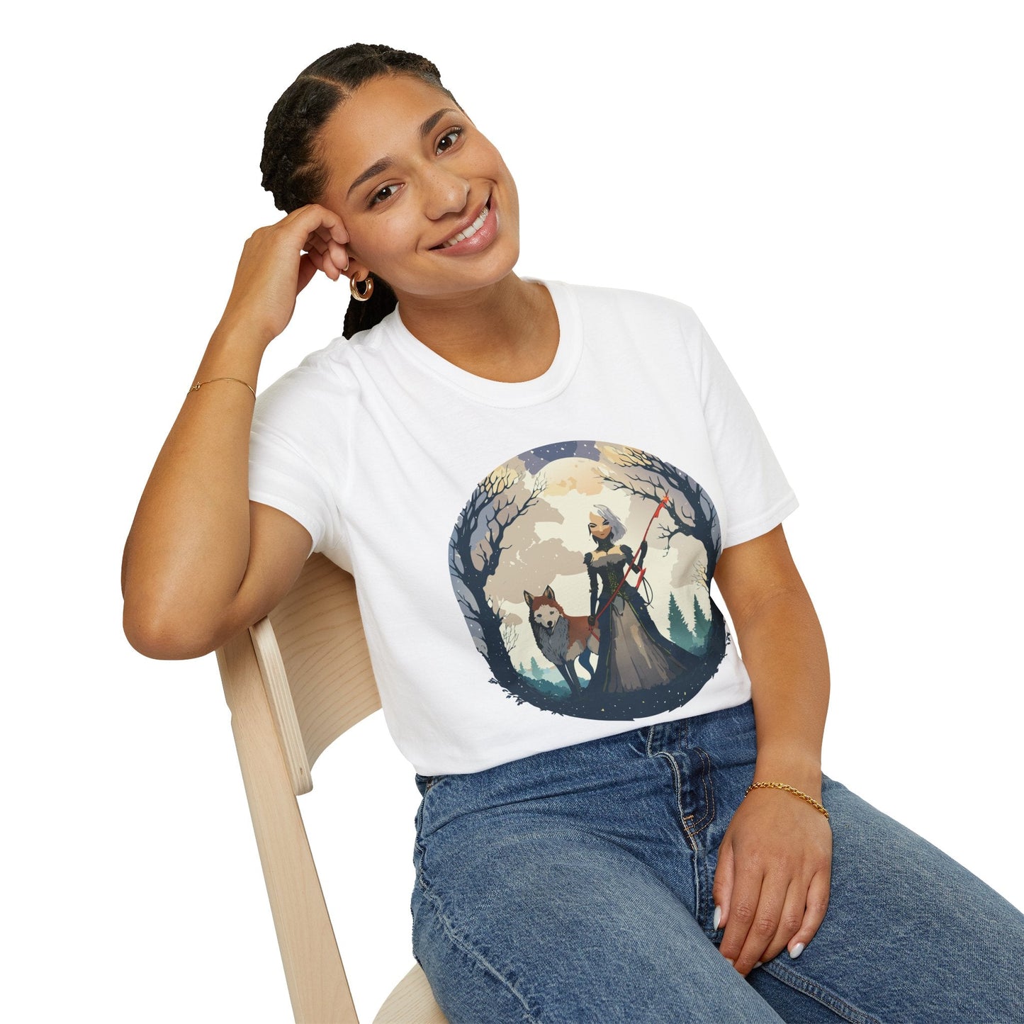 Womens Graphic T Shirts Ladies Art Design Tee Unisex Softstyle Cotton Tee Everyday Comfort
