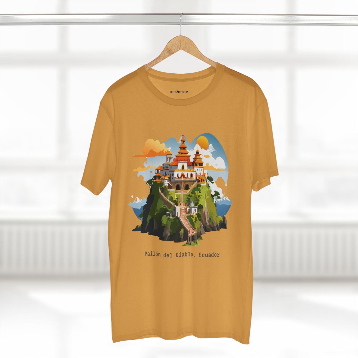 Travel Shirt Unisex Premium Cotton Tee With Original Art Design From Retro2Nova Ecuador Inspired