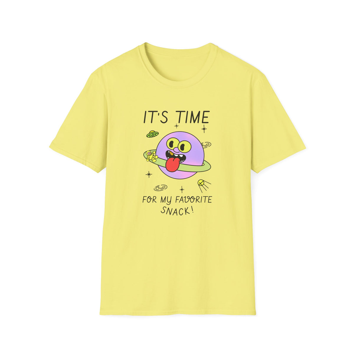 Snack Time Alien Cute Space Graphic Tee Gildan Unisex 100 Cotton Tee Shirt r103
