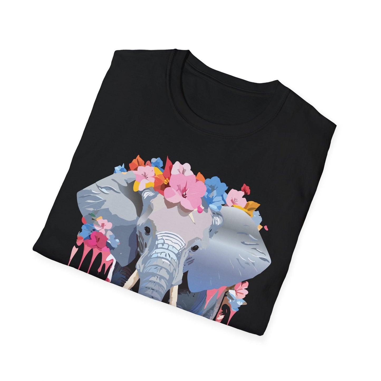 Elephant Graphic T Shirt Unisex Animals Tee Softstyle 64000 Gildan Comfort Breathable