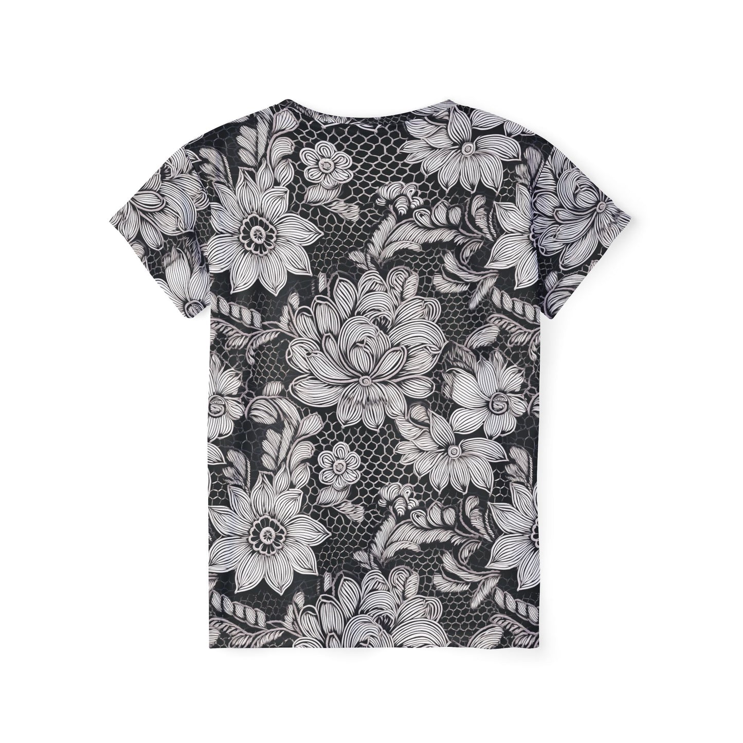 Lace Print Poly Shirt, Poly Shirt with Lace Print, Lace Shirt 6